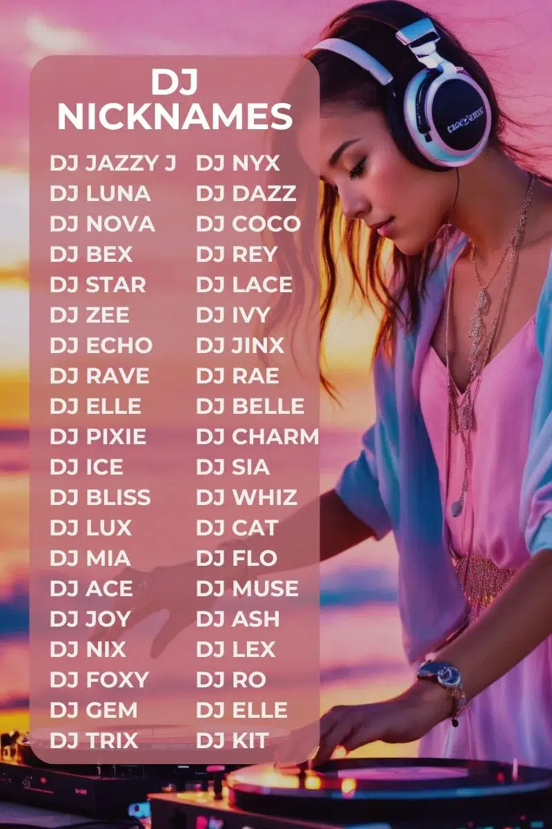 250 Awesome and Unique DJ Nicknames with meaning